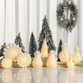 CERAMIC CHRISTMAS DECOR WITH LED LIGHT